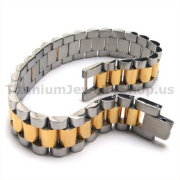 Herrearmbånd I Gyldent Titanium