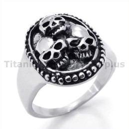 Tre-Kranier Titaniumring