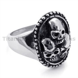 Tre-Kranier Titaniumring