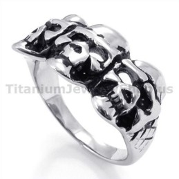 Tre-Kranier Titaniumring