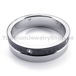 True Love Sort Titaniumring Med Diamant
