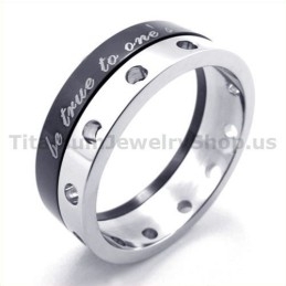 Sort Titaniumring