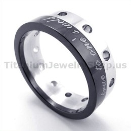 Sort Titaniumring