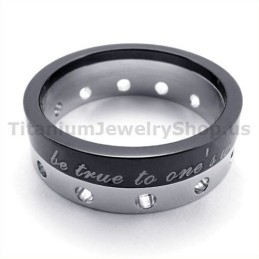 Sort Titaniumring