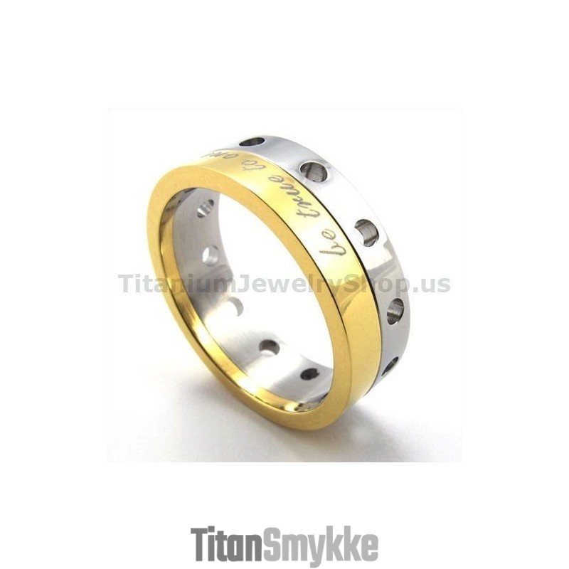 Gylden Titaniumring Gylden Titaniumring
