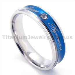 Kærlighedsring I Titanium Med Diamant