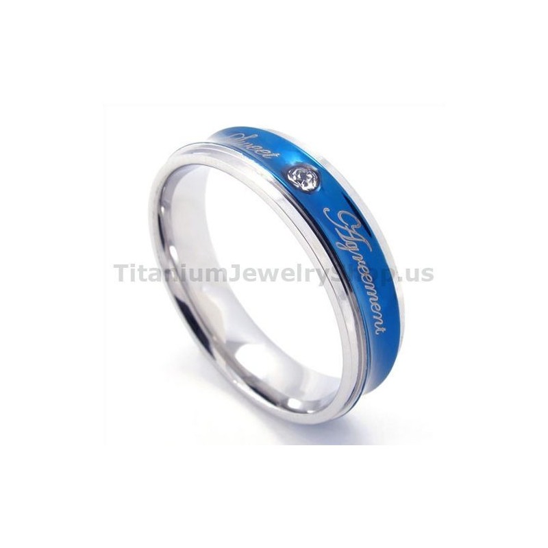 Kærlighedsring I Titanium Med Diamant Kærlighedsring I Titanium Med Diamant