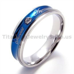 Kærlighedsring I Titanium Med Diamant