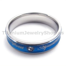 Kærlighedsring I Titanium Med Diamant