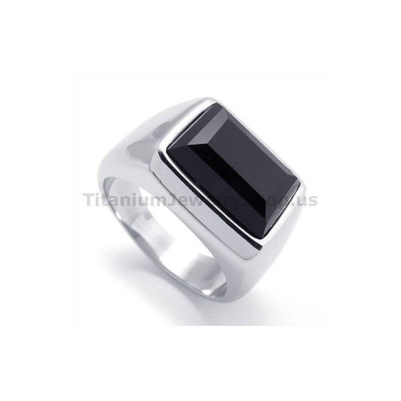 Titaniumring Med Zirkon