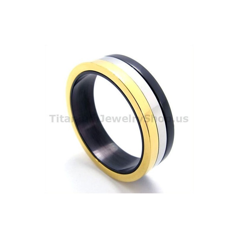 Tre Farver Titaniumring
