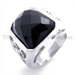 Titaniumring Med Zirkon