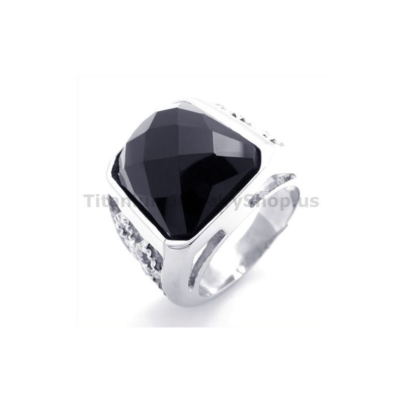 Titaniumring Med Zirkon Titaniumring Med Zirkon