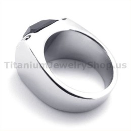 Titaniumring Med Zirkon