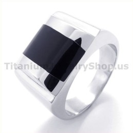 Titaniumring Med Zirkon