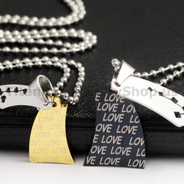 Kærlighedssejl Lovers Titanium Vedhæng Valentinsdag Gaver - Gratis Kæder