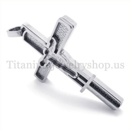 Udskåret Jesus-Mønster Titanium Korsvedhæng