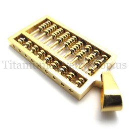 Guld Abacus Titanium Vedhæng
