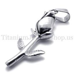 Sølv Smuk Rose Titanium Vedhæng