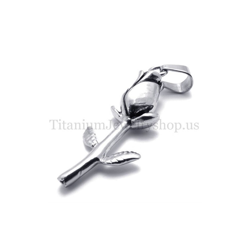 Sølv Smuk Rose Titanium Vedhæng Sølv Smuk Rose Titanium Vedhæng