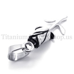 Sølv Smuk Rose Titanium Vedhæng