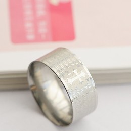 Bibelmand Titanium Ring Kors
