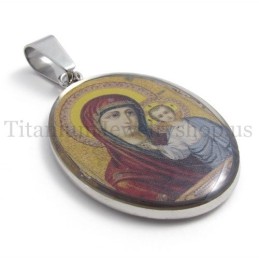 Madonna Og Jesus-Serien Ren Titanium Vedhæng