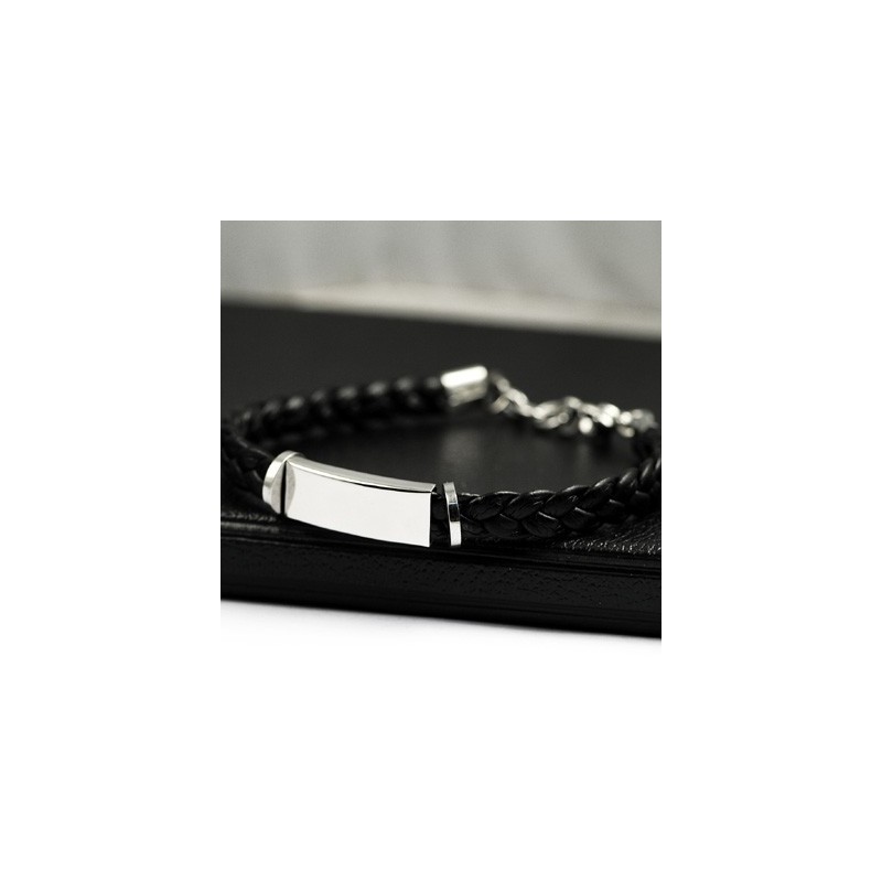 Fine Edition Titanium Læderarmbånd