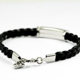 Fine Edition Titanium Læderarmbånd