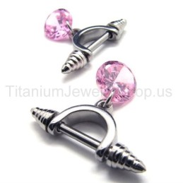 Cold Weapon Titanium Pink Diamantøreringe