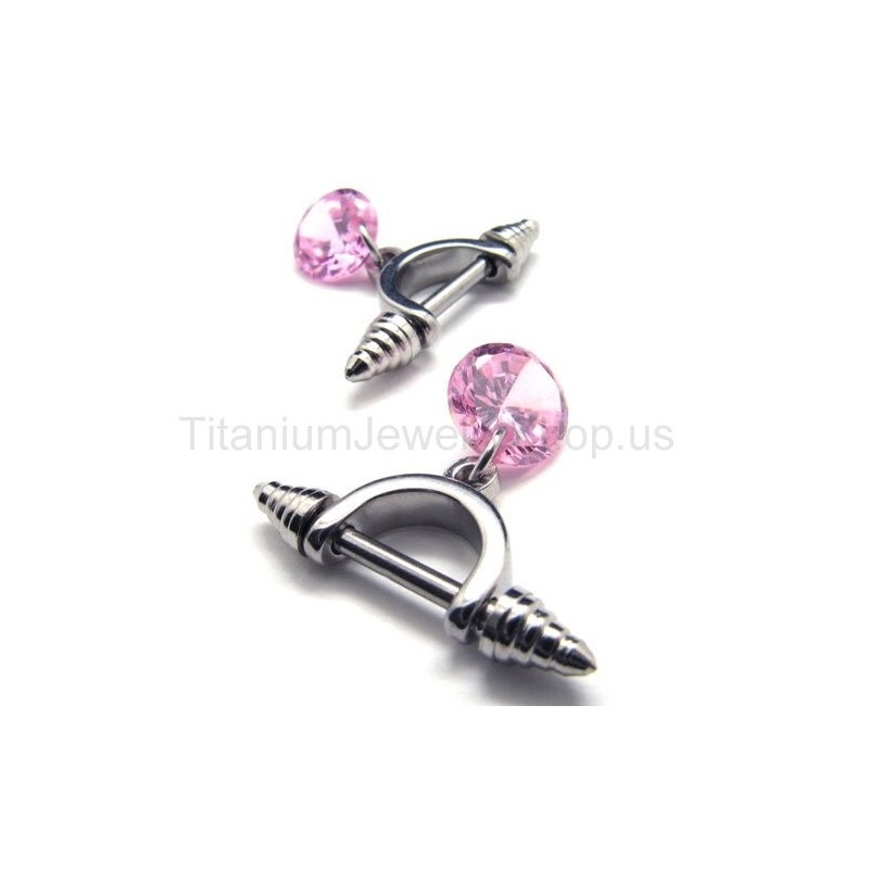 Cold Weapon Titanium Pink Diamantøreringe