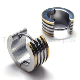 Titanium Groove Loop Øreringe