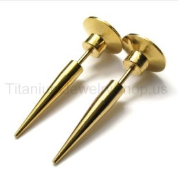 Guld Hobnail Titanium Øreringe