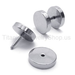 Sølv Titanium Vægtstangøreringe