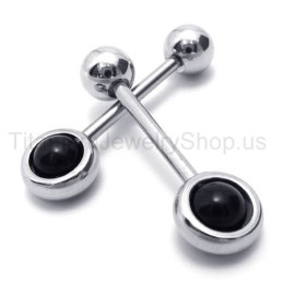 Sølv Magic Stick Titanium Øreringe
