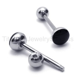 Sølv Slanke Titanium Øreringe
