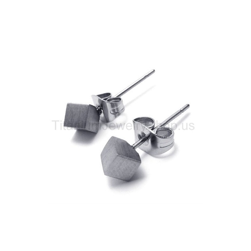 Sølv Rose Titanium Øreringe