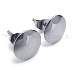 Sølv Simple Titanium Øreringe