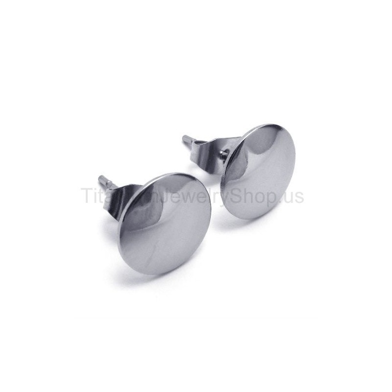 Sølv Simple Titanium Øreringe
