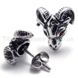 Røde Øjne Sheepshead Titanium Øreringe
