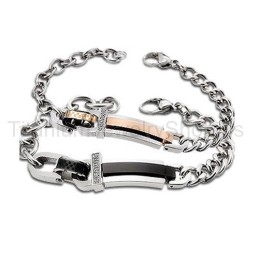 Kærlighed For Evigt Titanium Elskere Armbånd