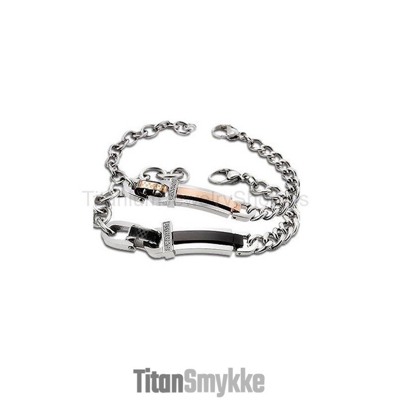 Kærlighed For Evigt Titanium Elskere Armbånd