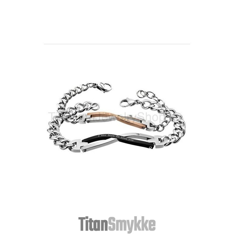 Jeg Blev Født Til At Elske Dig Titanium-Elskerarmbånd