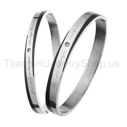 Du Er Altid I Mit Hjerte Titanium Elskerarmbånd