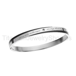 Du Er Altid I Mit Hjerte Titanium Elskerarmbånd