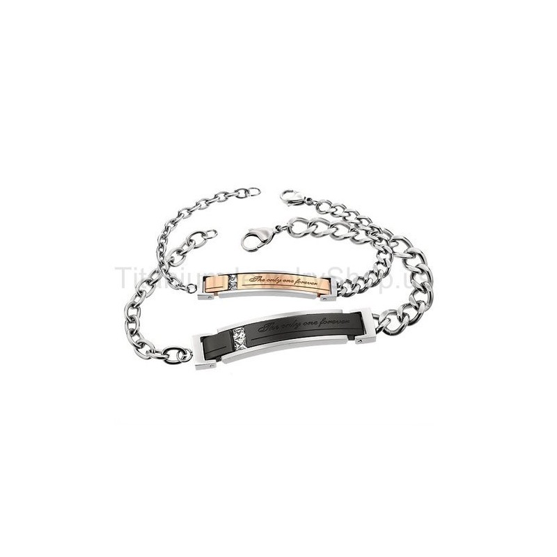 The Only One Forever Titanium Lovers Armbånd