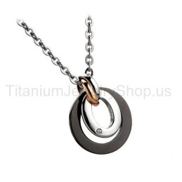 To Cirkler Titanium Elskervedhæng