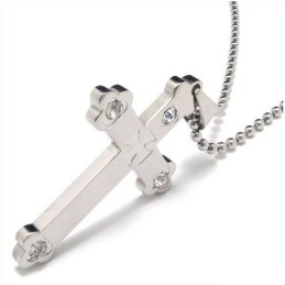 Cool Man Sølv Kors Ren Titanium Vedhæng Gave