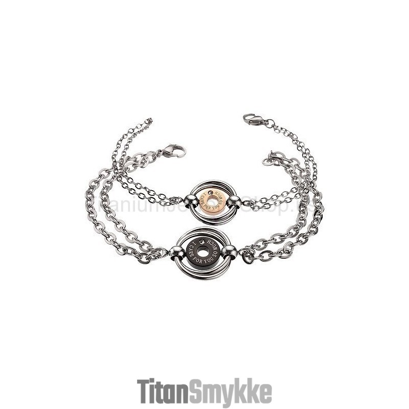 Jeg Holder Så Meget Af Dig Titanium Lovers Armbånd