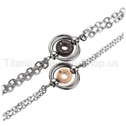 Jeg Holder Så Meget Af Dig Titanium Lovers Armbånd